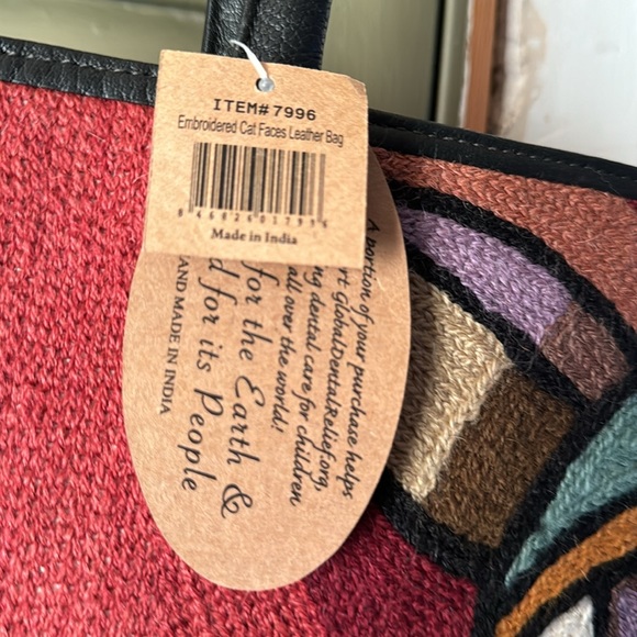 Art Studio Embroidered Leather Satchel-NWT-No longer available anywhere. - Picture 7 of 7